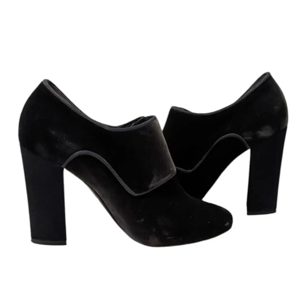Tory Burch Carley Velvet Monk Strap Booties $395 Size 7.5M   S3984